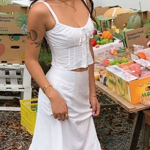 Cowgirl aesthetic corset two piece set